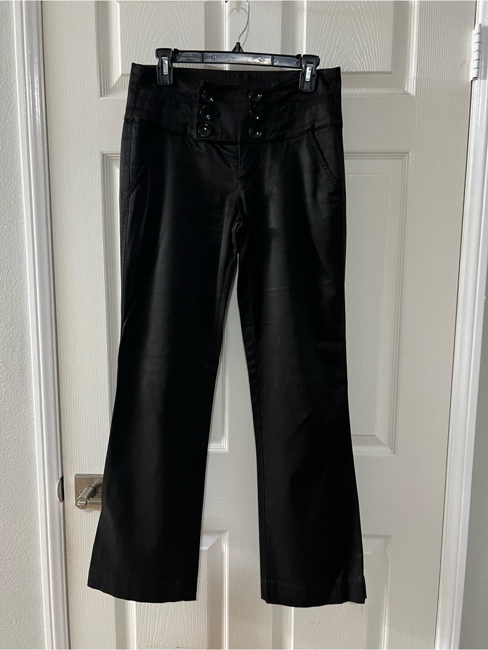 High-Rise Black Wide-Leg Women's Pants made in Portugal